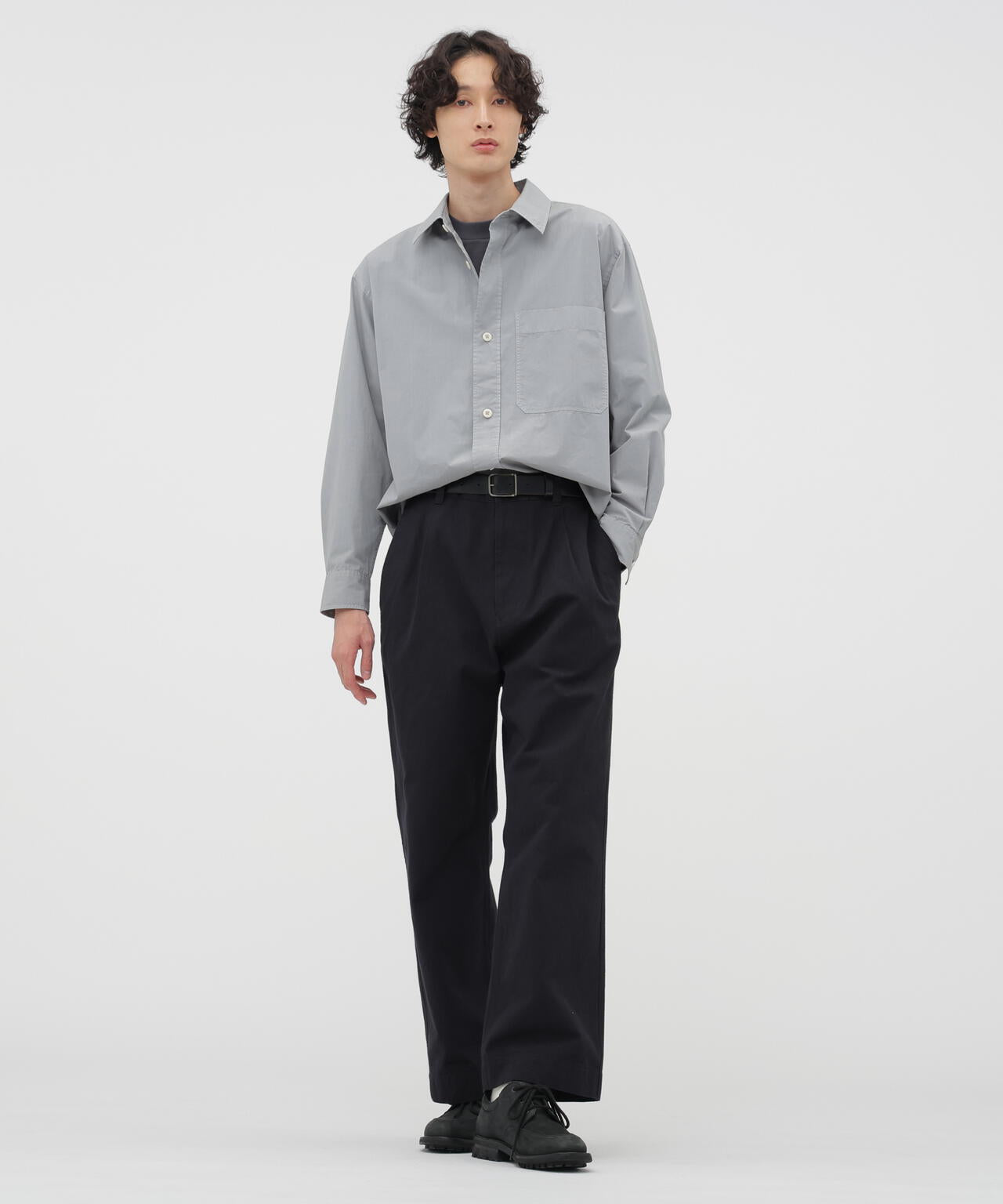 FADED COTTON TWILL TROUSERS | MARGARET HOWELL（マーガレット