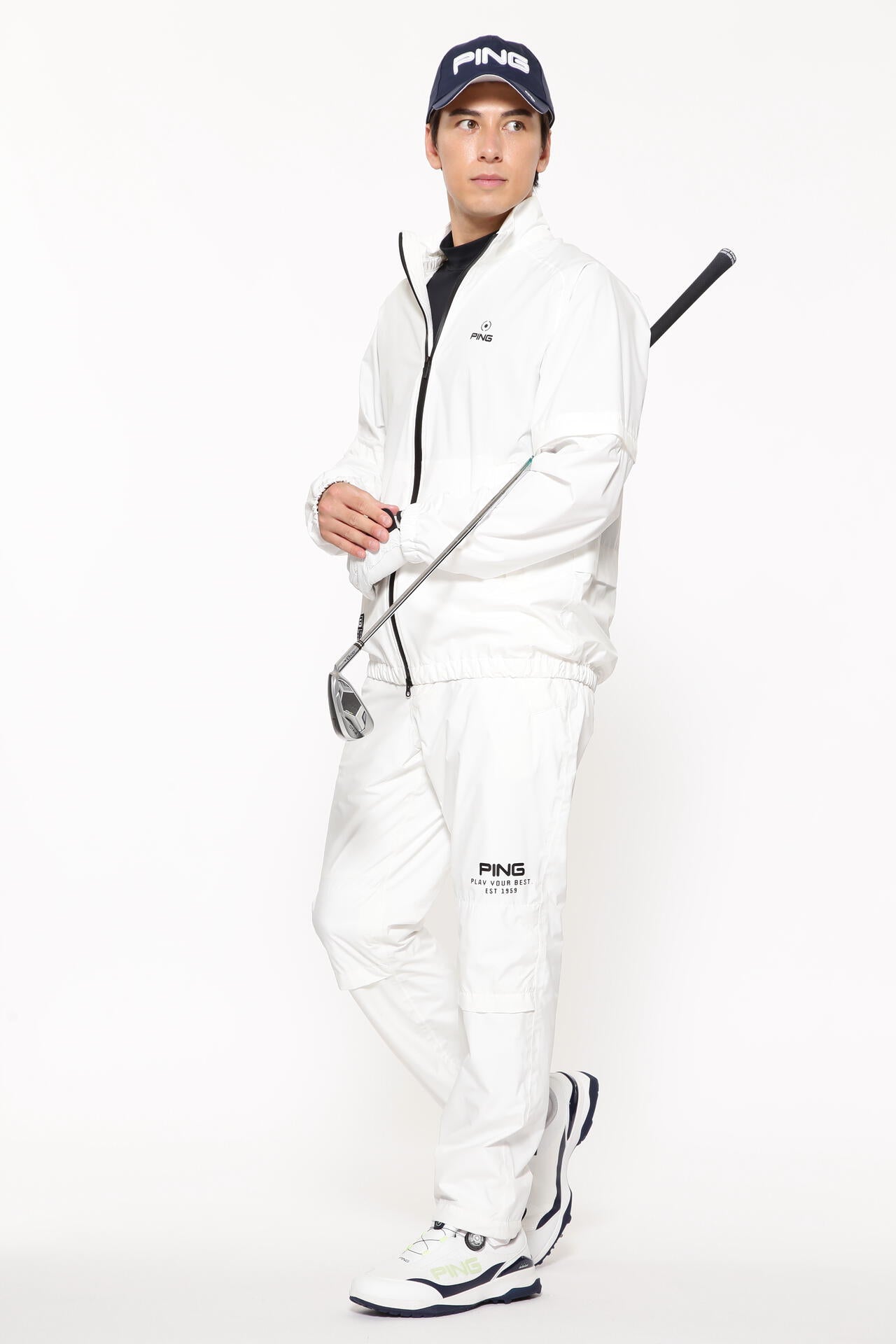 PING APPAREL】ダーミザクスレインウェアトップ&ボトムセット ＜GOLD