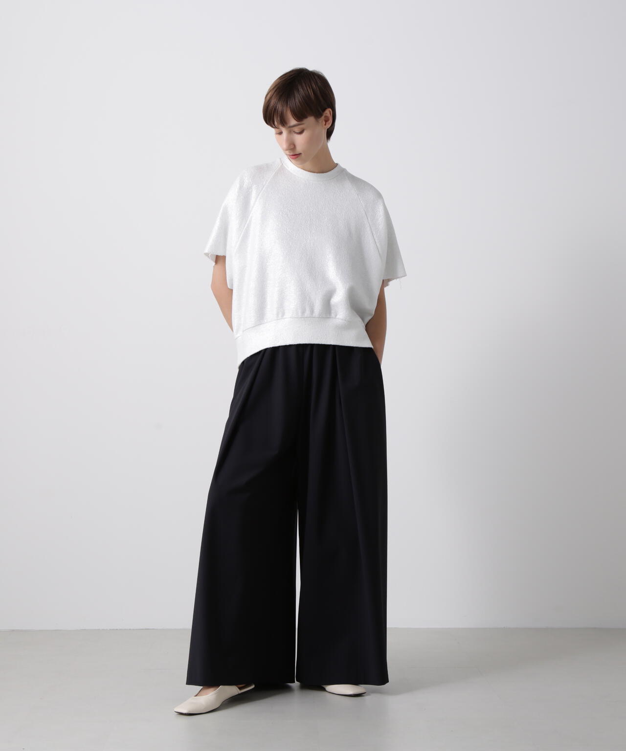 限定カラー/ブラウン】TWギャザーパンツ | hLM（エイチエルエム