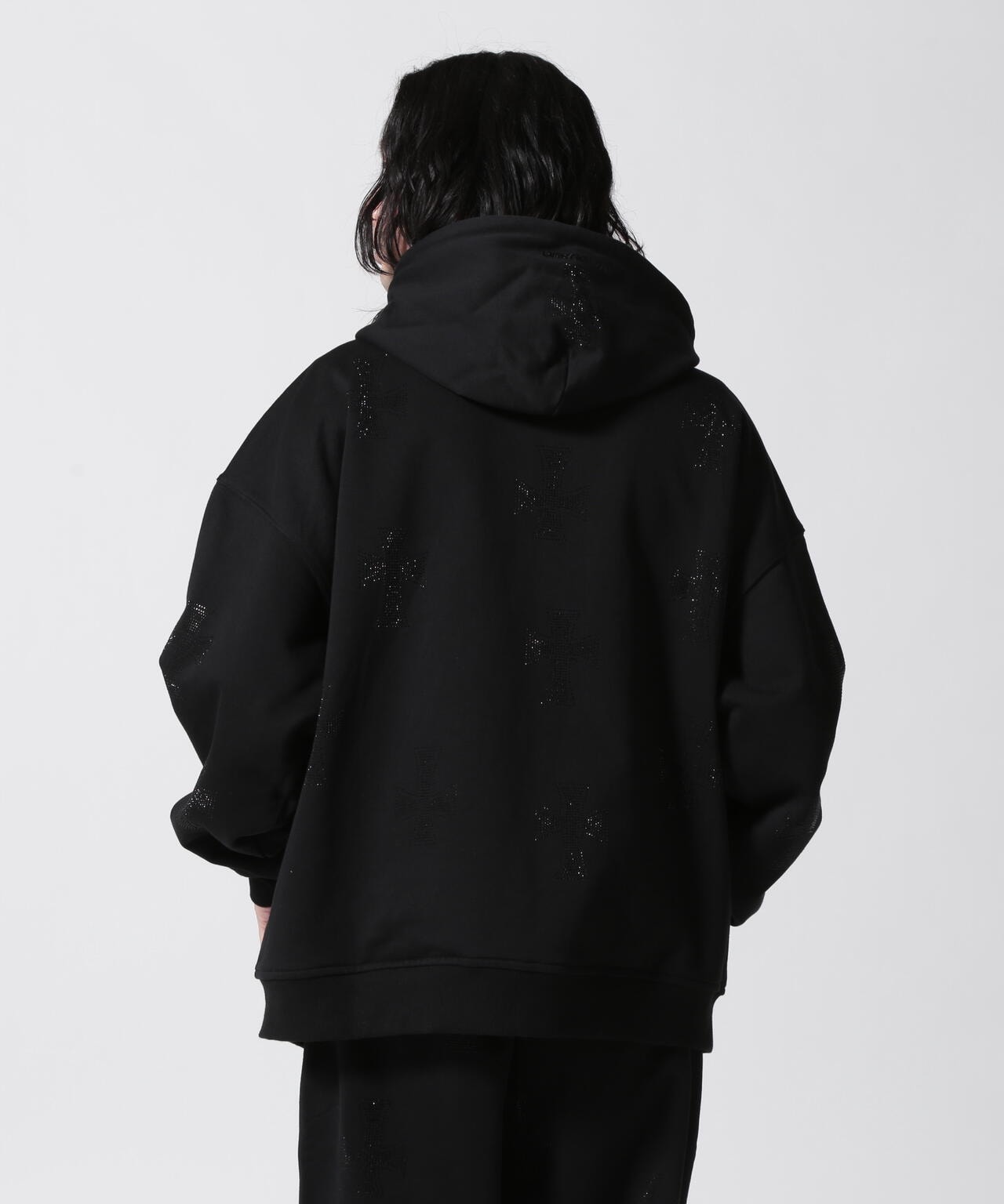 UNKNOWNLONDON/アンノウンロンドン/BLACK×BLACK CROSS REVERSIBLE ZIP