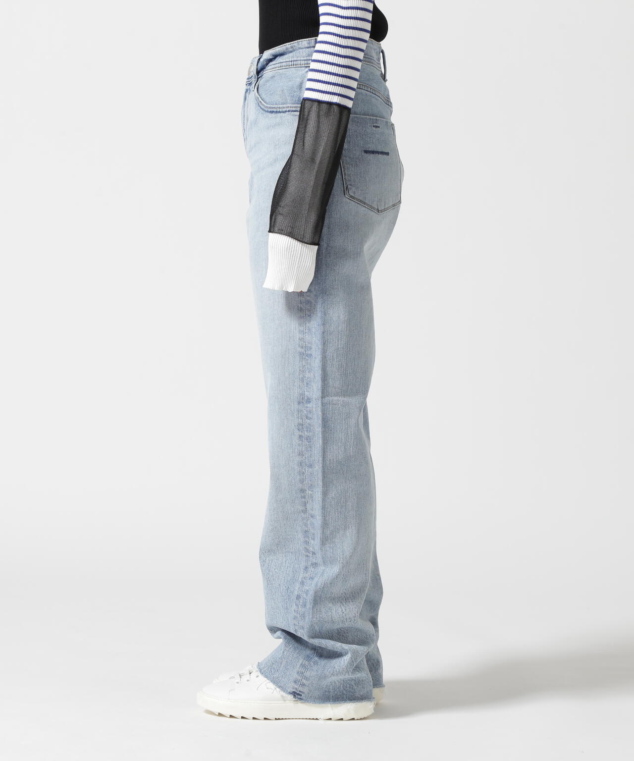 YANUK(ヤヌーク) LEA/ボーイズストレート/カットオフフロスト/COF | B