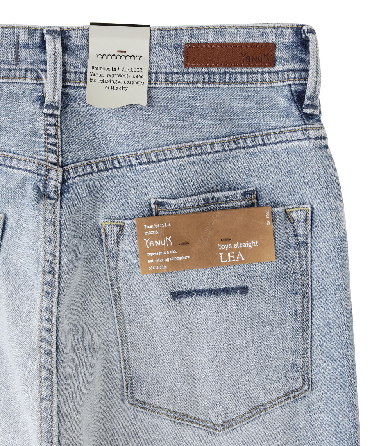 YANUK(ヤヌーク) LEA/ボーイズストレート/カットオフフロスト/COF | B