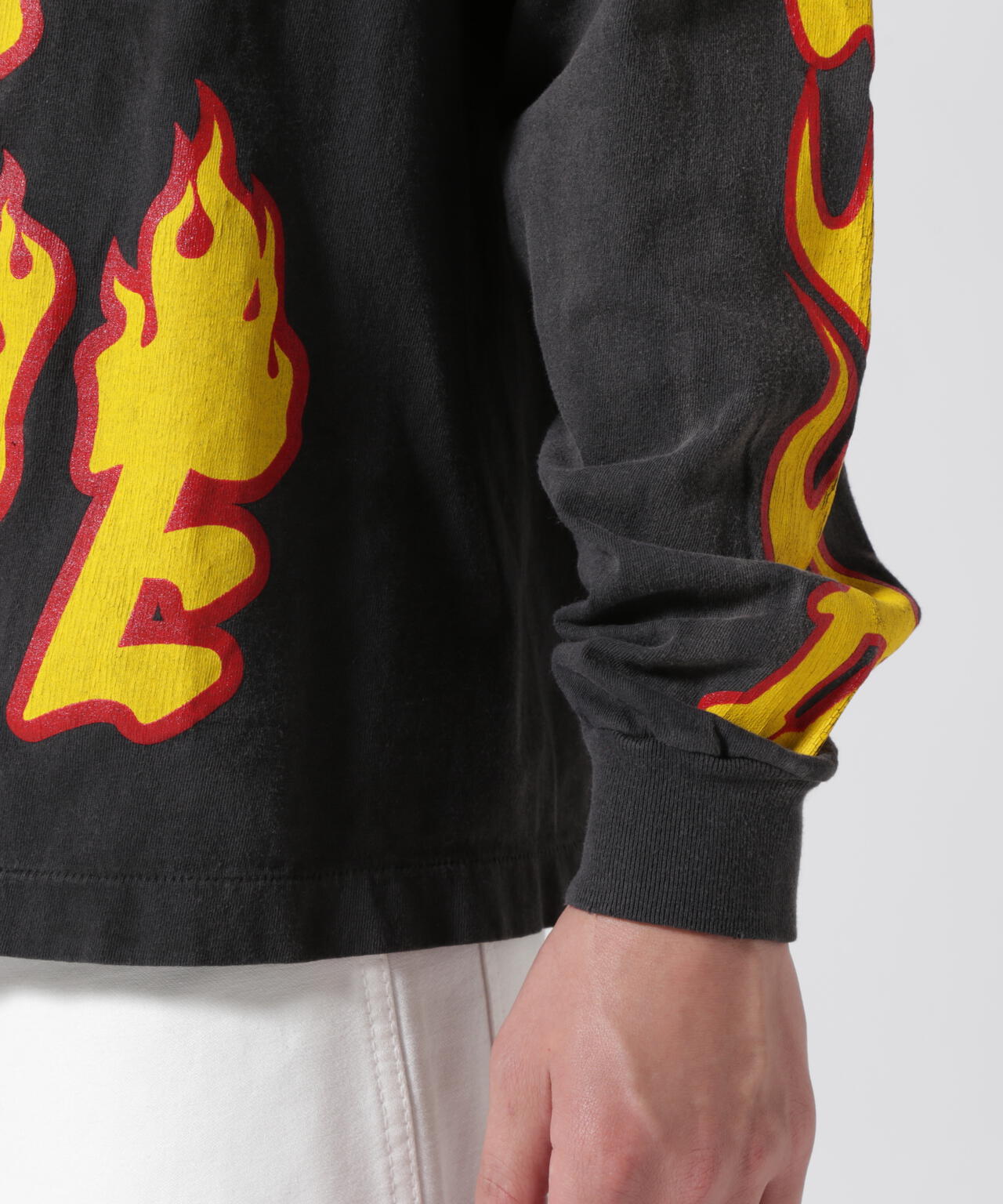 SAINT MICHAEL/セントマイケル/LS TEE/SOUL ON FIRE/BLACK | ROYAL