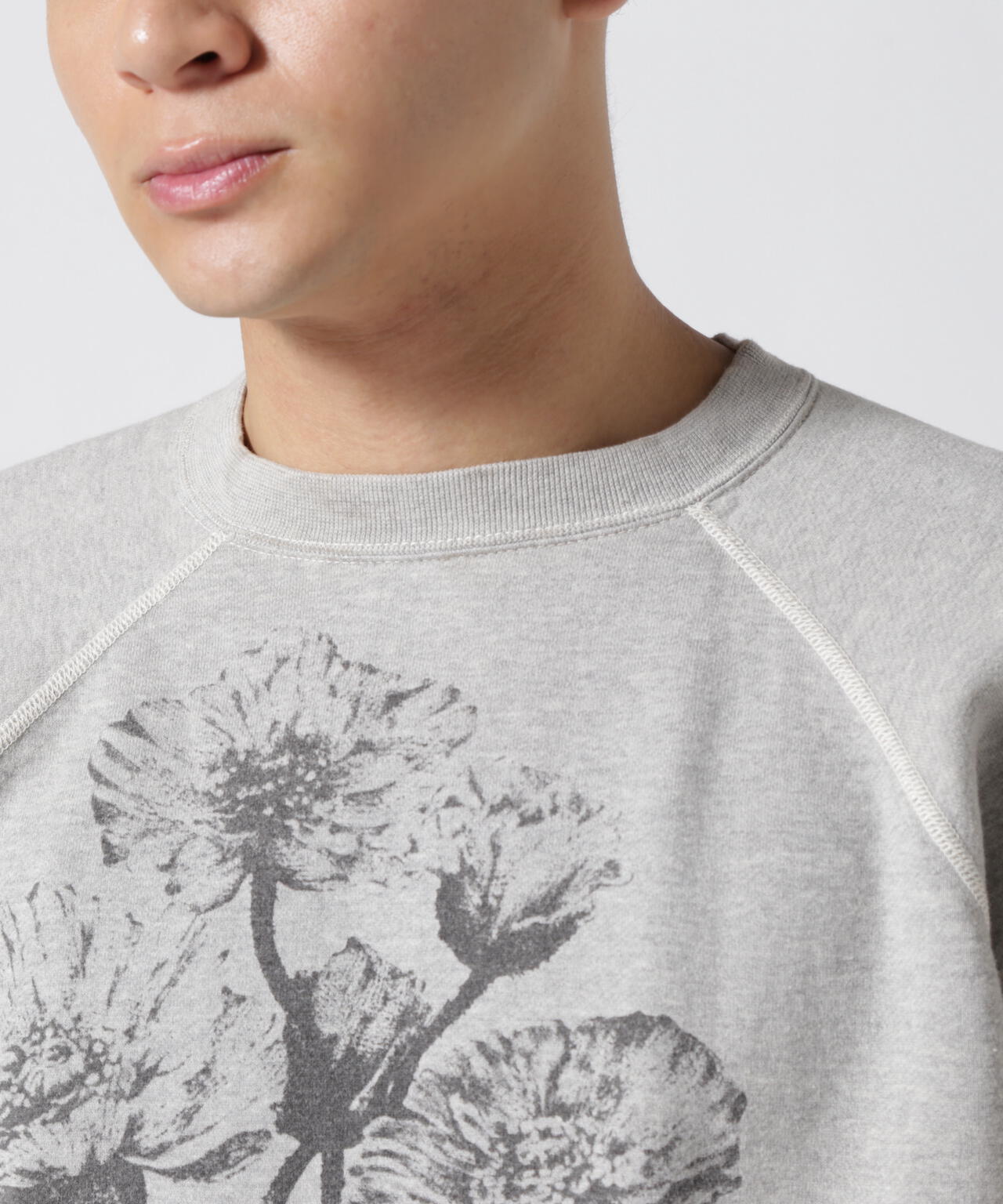 SAINT MICHAEL/セントマイケル/CREW SWEAT/FLOWER/GRAY | ROYAL FLASH