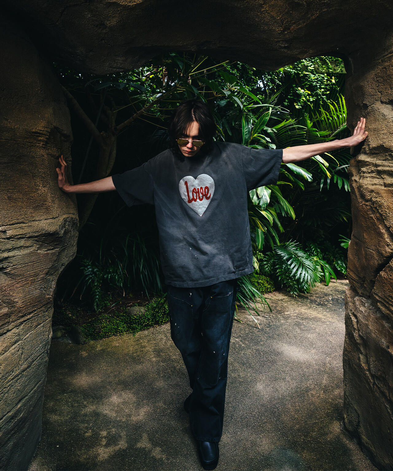 SAINT MICHAEL/セントマイケル/HEART LOVE SS TEE BLACK | ROYAL FLASH