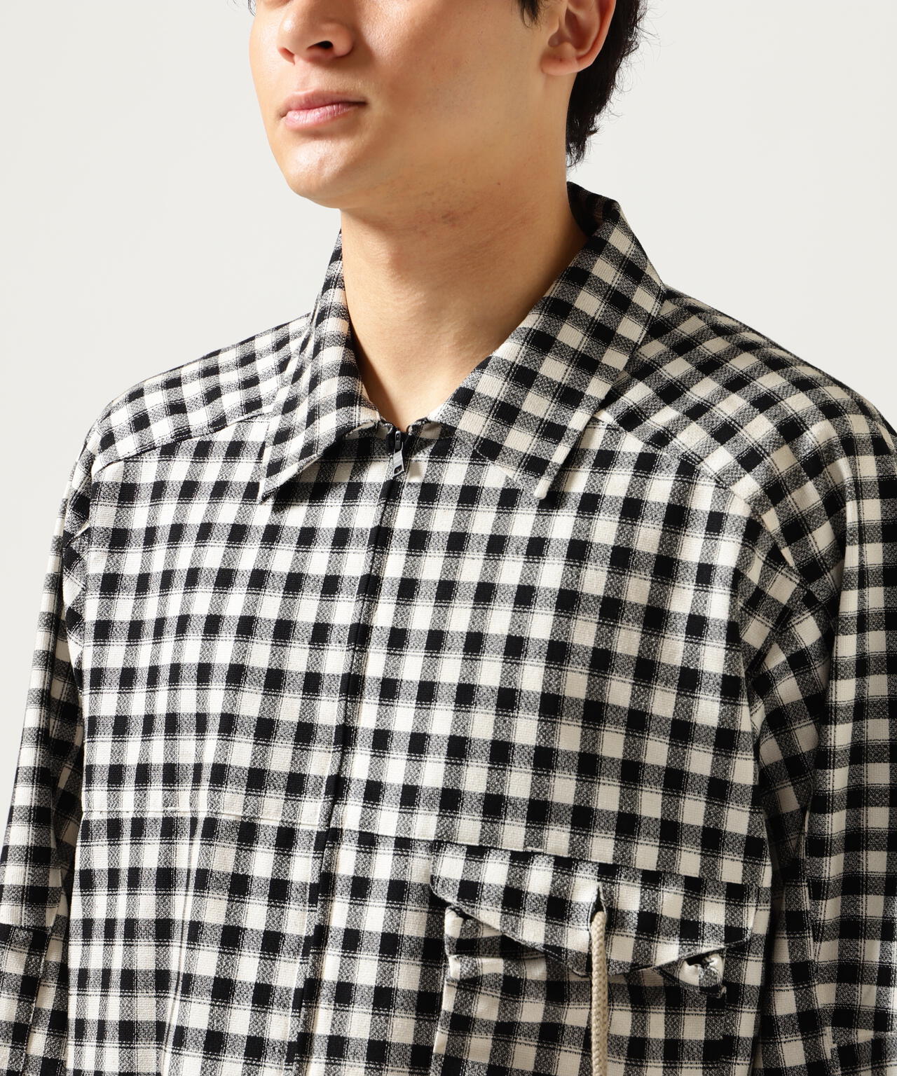 ANCELLM/アンセルム/C/R CHECK SHORT ZIPUP SHIRT | GARDEN（ガーデン