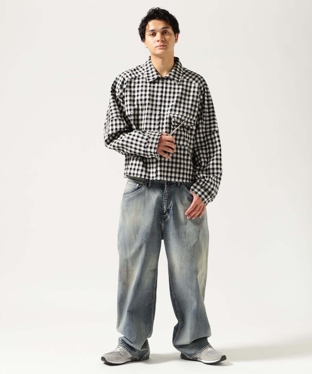 ANCELLM/アンセルム/C/R CHECK SHORT ZIPUP SHIRT | GARDEN（ガーデン