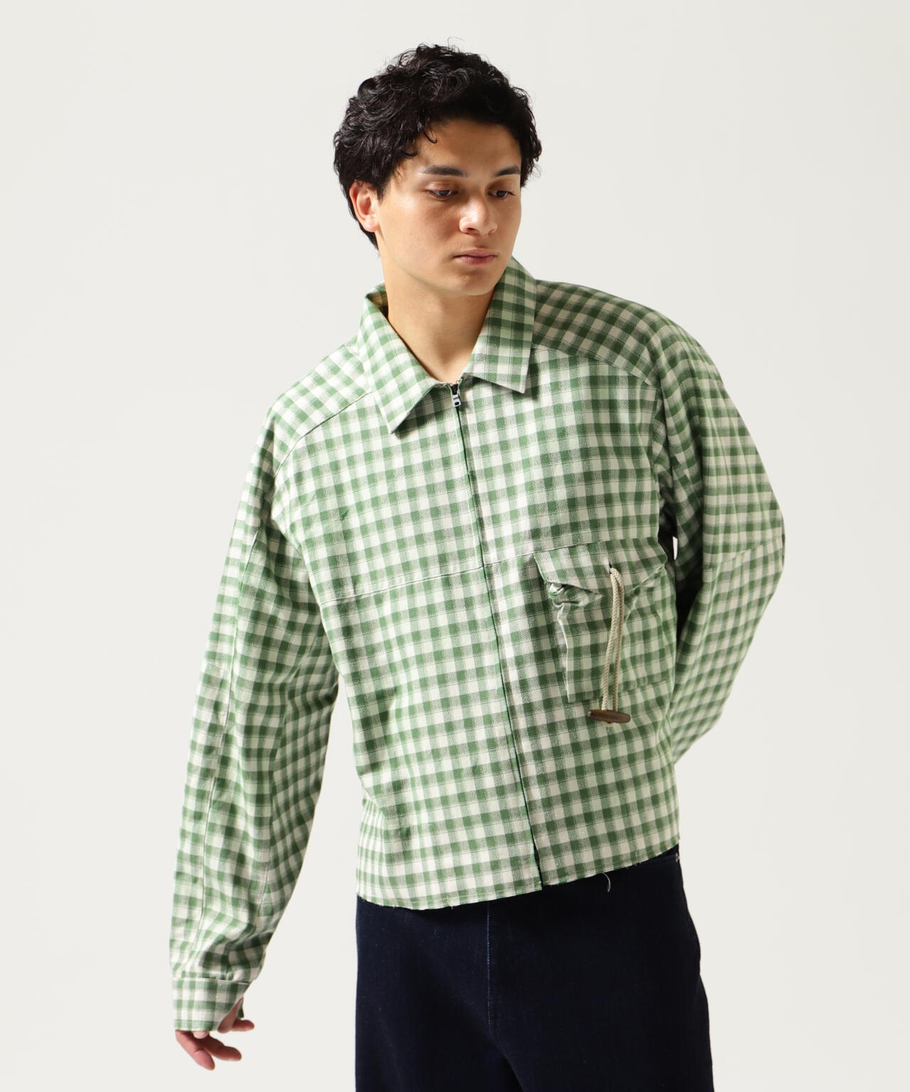 ANCELLM/アンセルム/C/R CHECK SHORT ZIPUP SHIRT | GARDEN（ガーデン