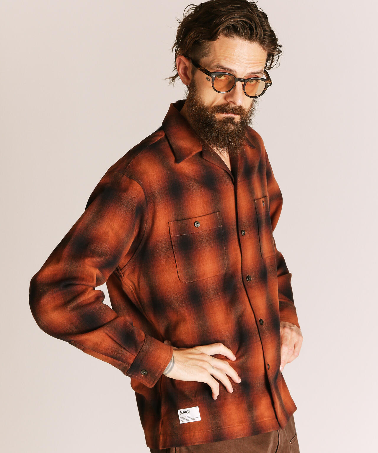 OMBRE CHECK FLANNEL LS SHIRT/オンブレチェック フランネル LSシャツ