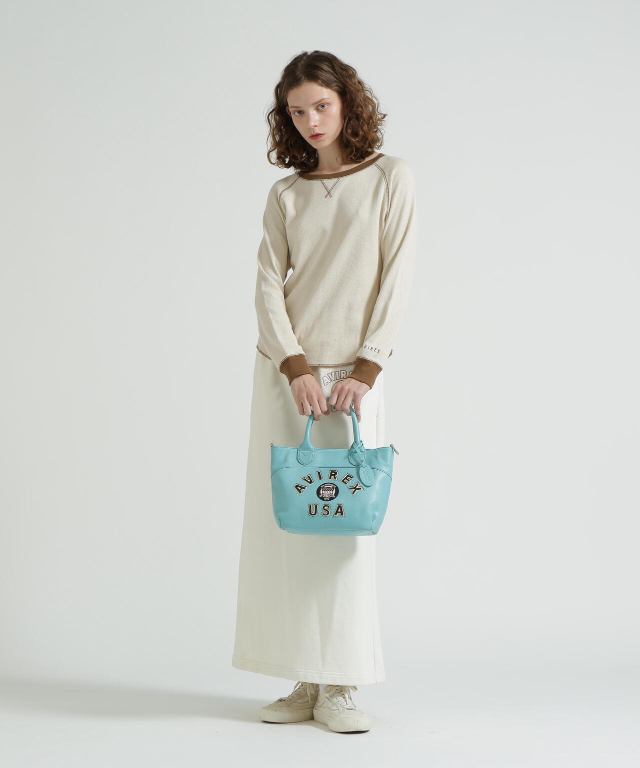 バーシティー レザー ミニ トートバッグ/VARSITY LEATHER MINI TOTE