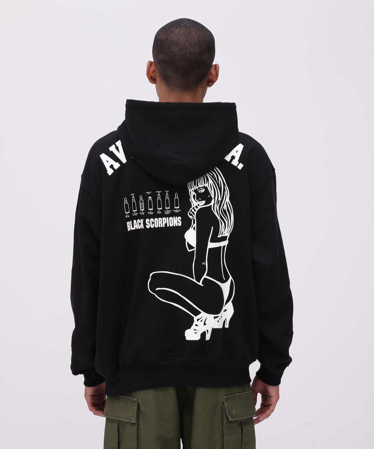 WEB&DEPOT限定》BLACK SCORPIONS SWEAT PULL OVER PARKA / ブラック