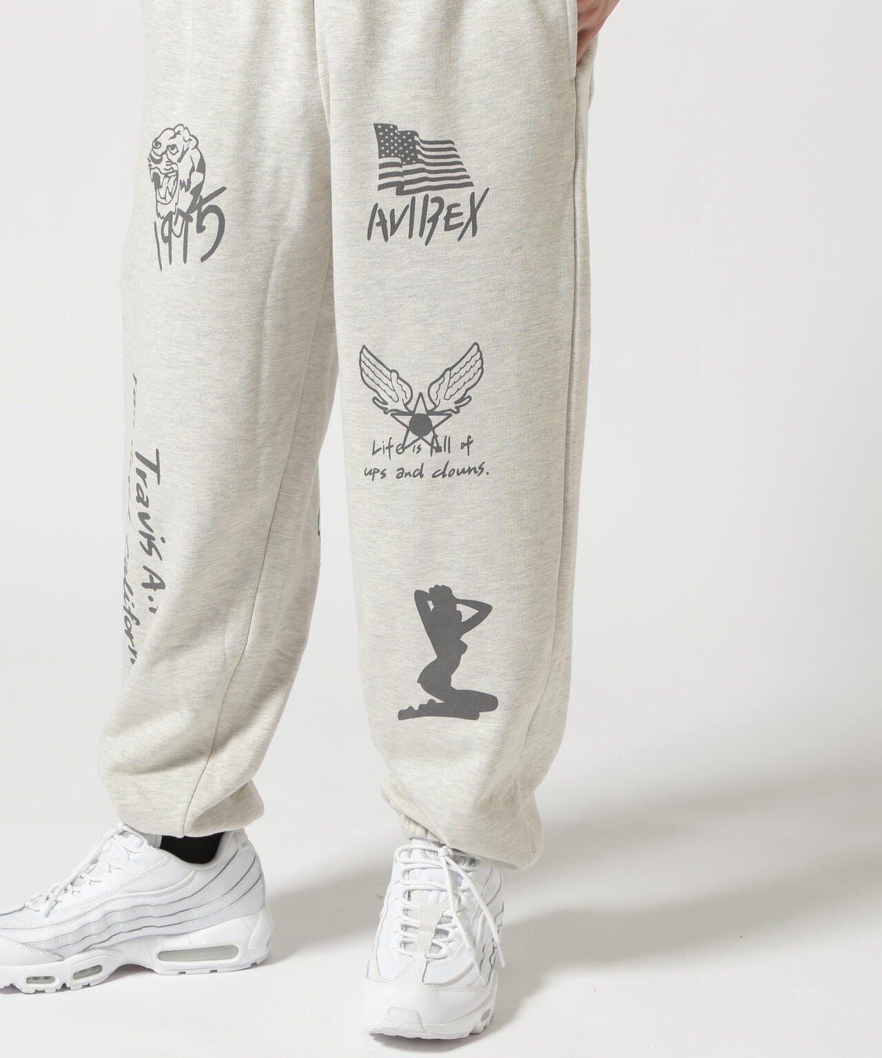 WEB限定》STENCIL PRINT SWEAT PANTS / ステンシル プリント