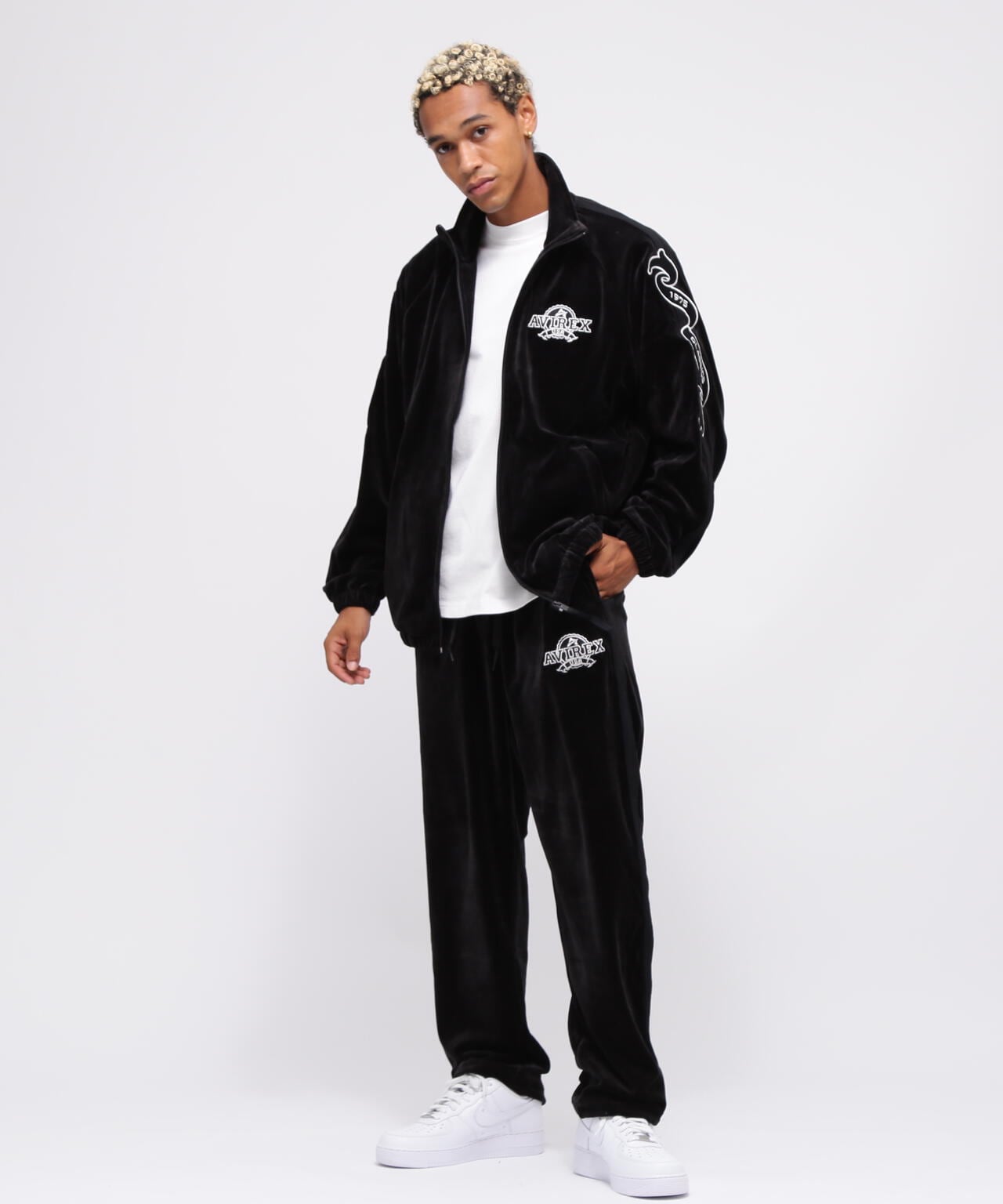 WEB&DEPOT限定》VELOUR TRACK PANTS / ベロア トラックパンツ | AVIREX