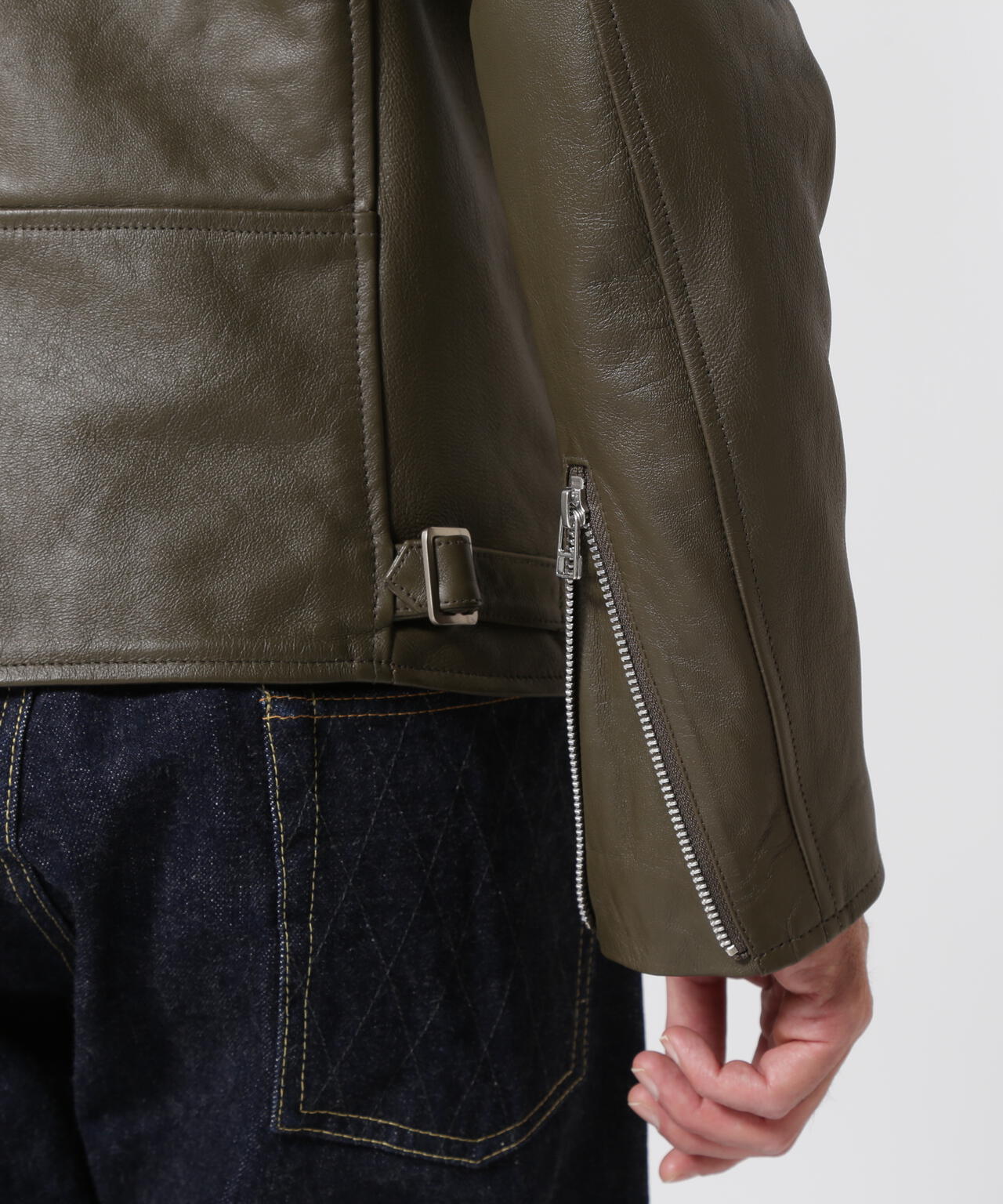 LEATHER MILITARY RIDERS JACKET/レザー ミリタリー ライダース