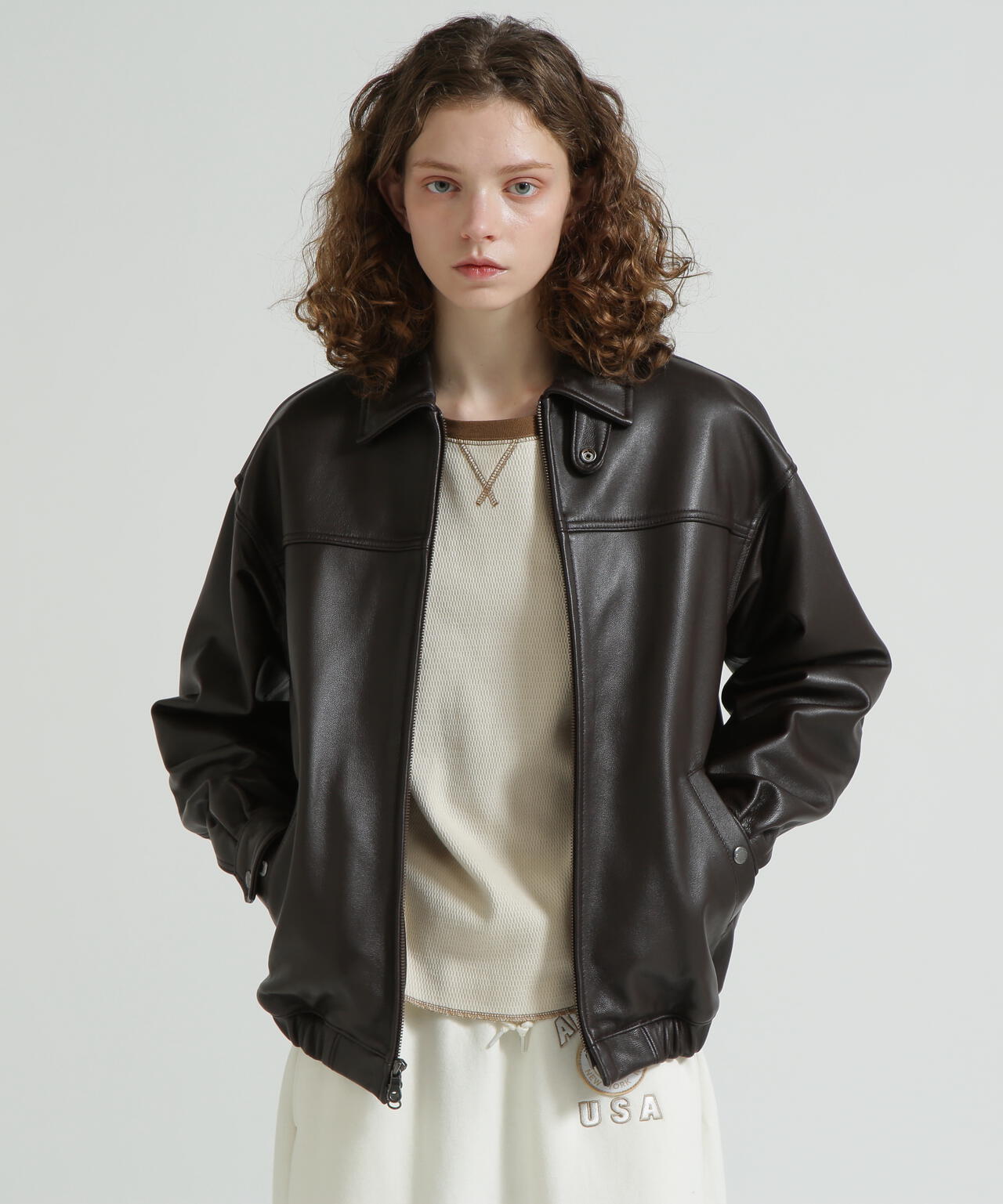WOMAN》GOAT VEGE SWING TOP/LEATHER JACKET | AVIREX（アヴィレックス