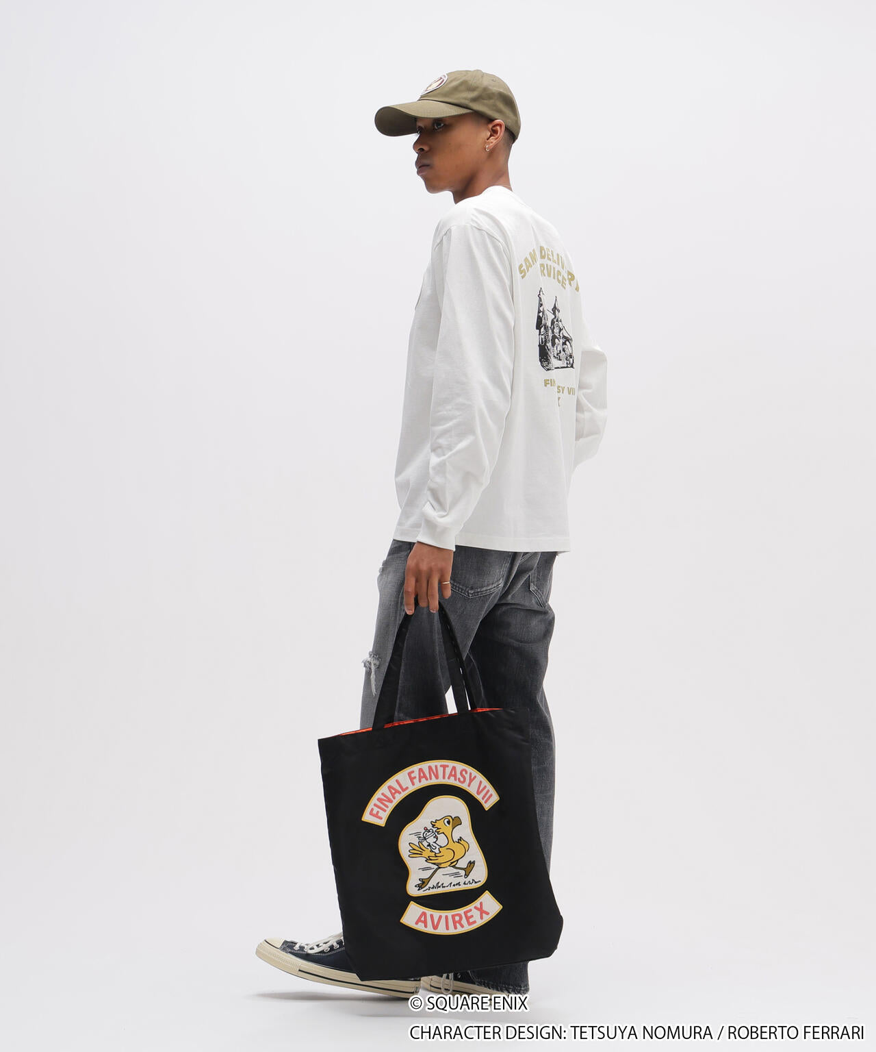 AVIREX × FINAL FANTASY VII REMAKE》FLIGHT NYLON TOTE BAG CHOCOBO