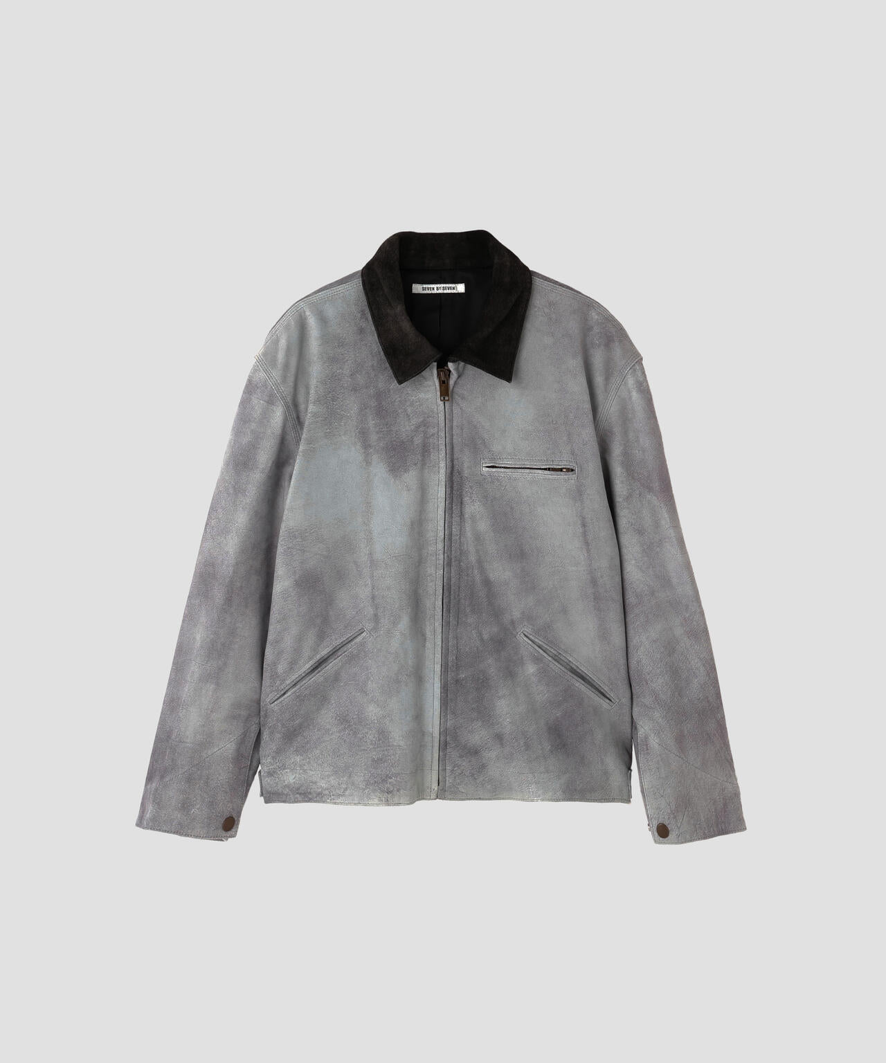 SEVEN BY SEVEN / LEATHER DETROIT JACKET ‐Goat suede Antique finish