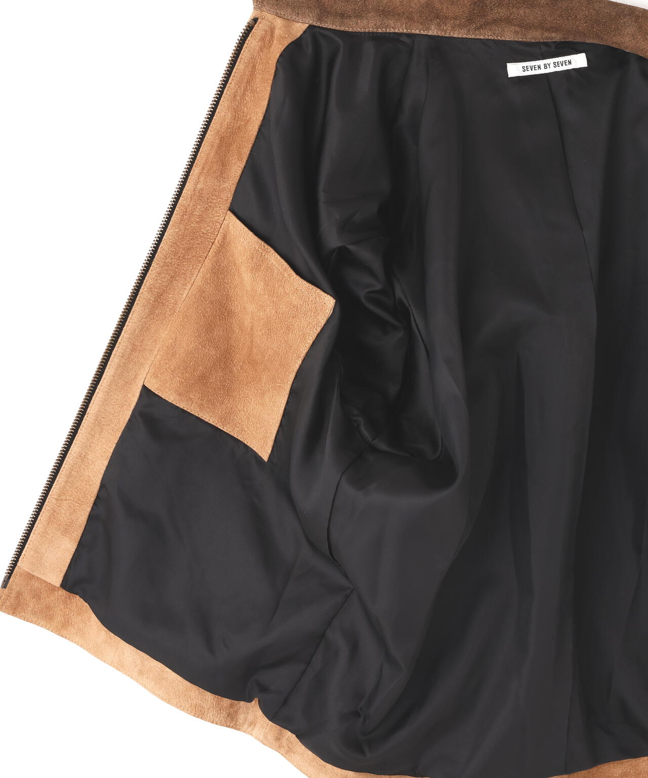 SEVEN BY SEVEN / LEATHER DETROIT JACKET ‐Goat suede Antique finish