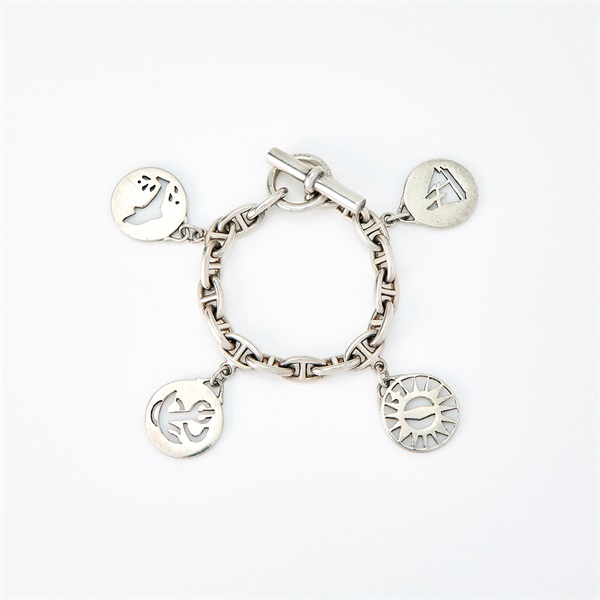 HERMES シェーヌダンクル ブレスレット MM/16コマ シルバー 925