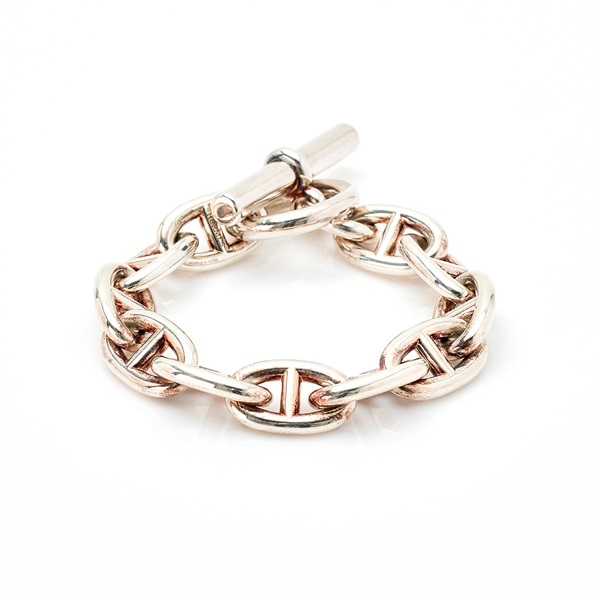 HERMES シェーヌダンクル ブレスレット TGM/11コマ シルバー 925