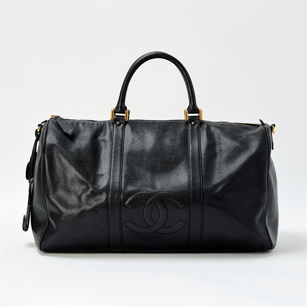 CHANEL ココマーク 1995年頃 ボストンバッグ ブラック ゴールド