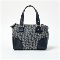 Christian Dior ミニボストン トロッター ミニ ハンドバッグ ネイビー