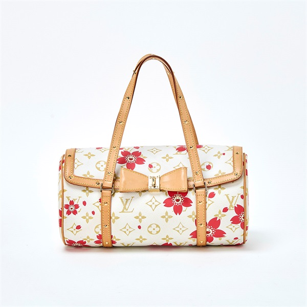 LOUIS VUITTON パピヨン ハンドバッグ M92010 ホワイト ブラウン