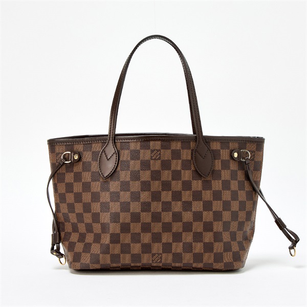 LOUIS VUITTON ネヴァーフル トートバッグ ブラウン ゴールド PVC