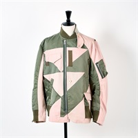 sacai ブルゾン 2 21-02446M カーキグリーン ピンク グレー コットン
