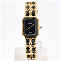 CHANEL プルミエール H0001 クオーツ 腕時計 S ブラック文字盤