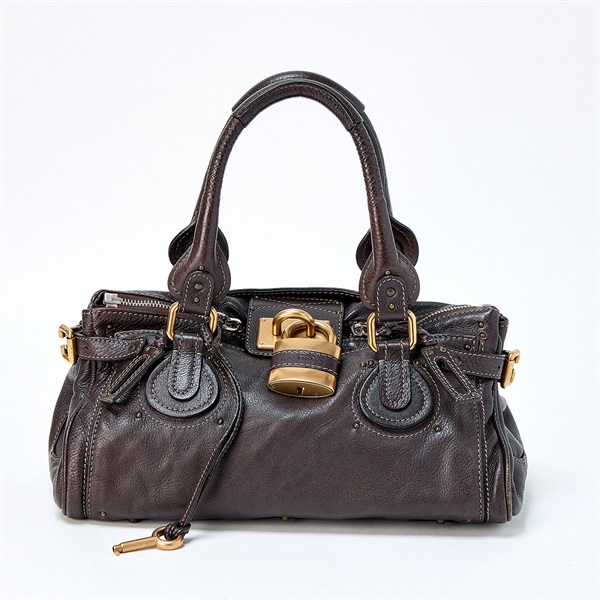 Chloe パディントン ミディアム ハンドバッグ ブラウン ゴールド