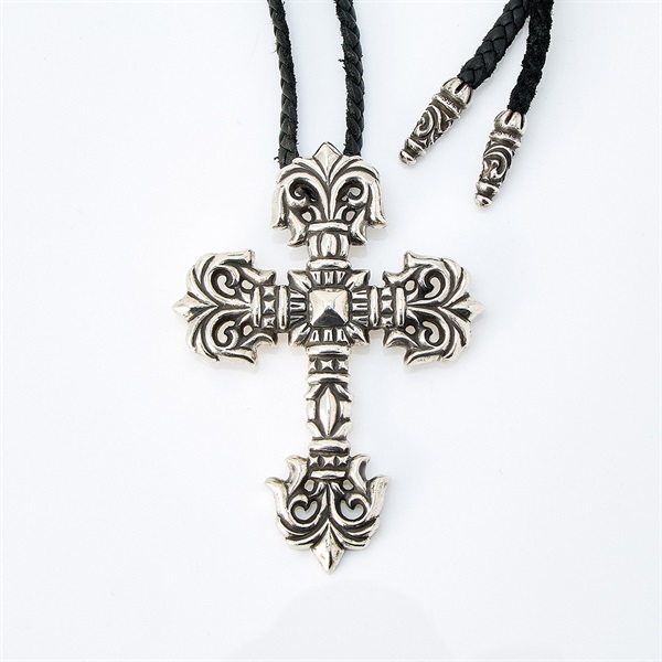 CHROME HEARTS フィリグリークロス レザーブレード ネックレス