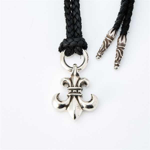 CHROME HEARTS BSフレア スクロールレザーブレード ネックレス