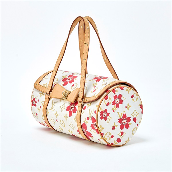 LOUIS VUITTON パピヨン ハンドバッグ M92010 ホワイト ブラウン