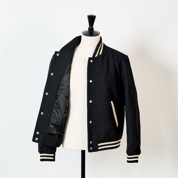 SAINT LAURENT テディ ジャケット ブルゾン 48 ブラック ウール