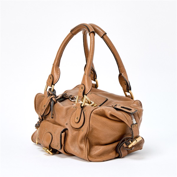 Chloe パディントン ミニ ハンドバッグ ブラウン マットゴールド