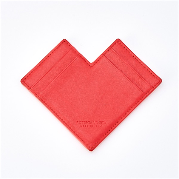 BOTTEGA VENETA カセット ハート カードケース レッド レザー