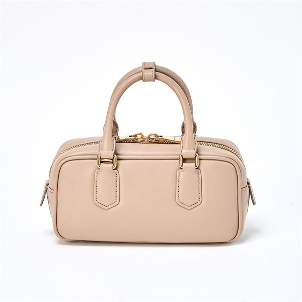 MIU MIU アルカディ ミニ ハンドバッグ ベージュ ゴールド レザー