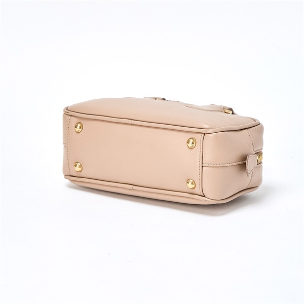 MIU MIU アルカディ ミニ ハンドバッグ ベージュ ゴールド レザー