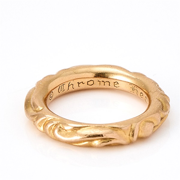 CHROME HEARTS スクロールバンド リング ゴールド 22K | MixTHINKS