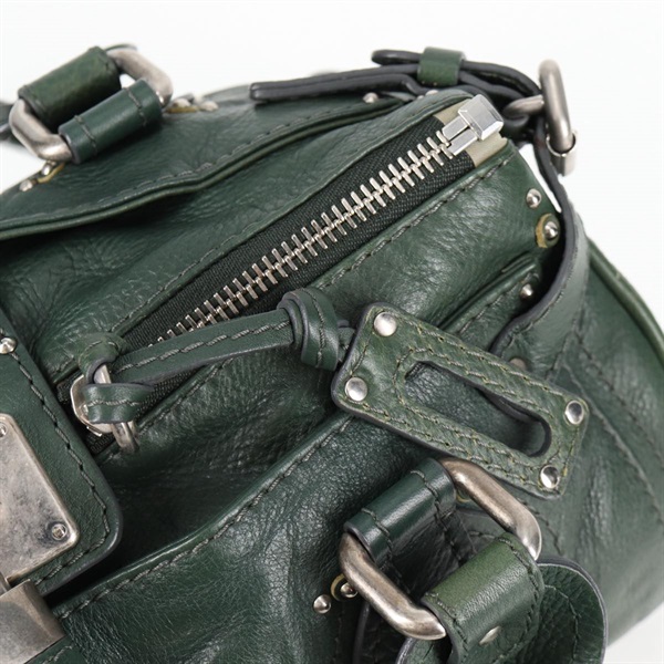 Chloe パディントン ミディアム ハンドバッグ グリーン シルバー