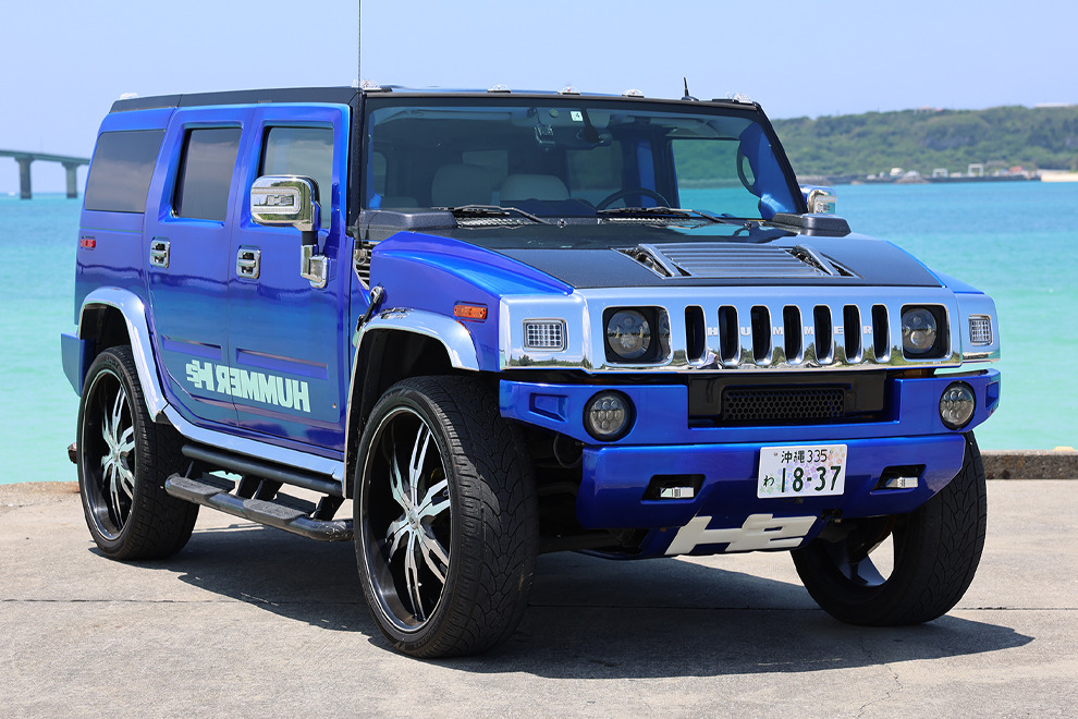 HUMMER H2(ブルー) 宮古島の高級車専門レンタカーはMIYAKO CAR 倶楽部