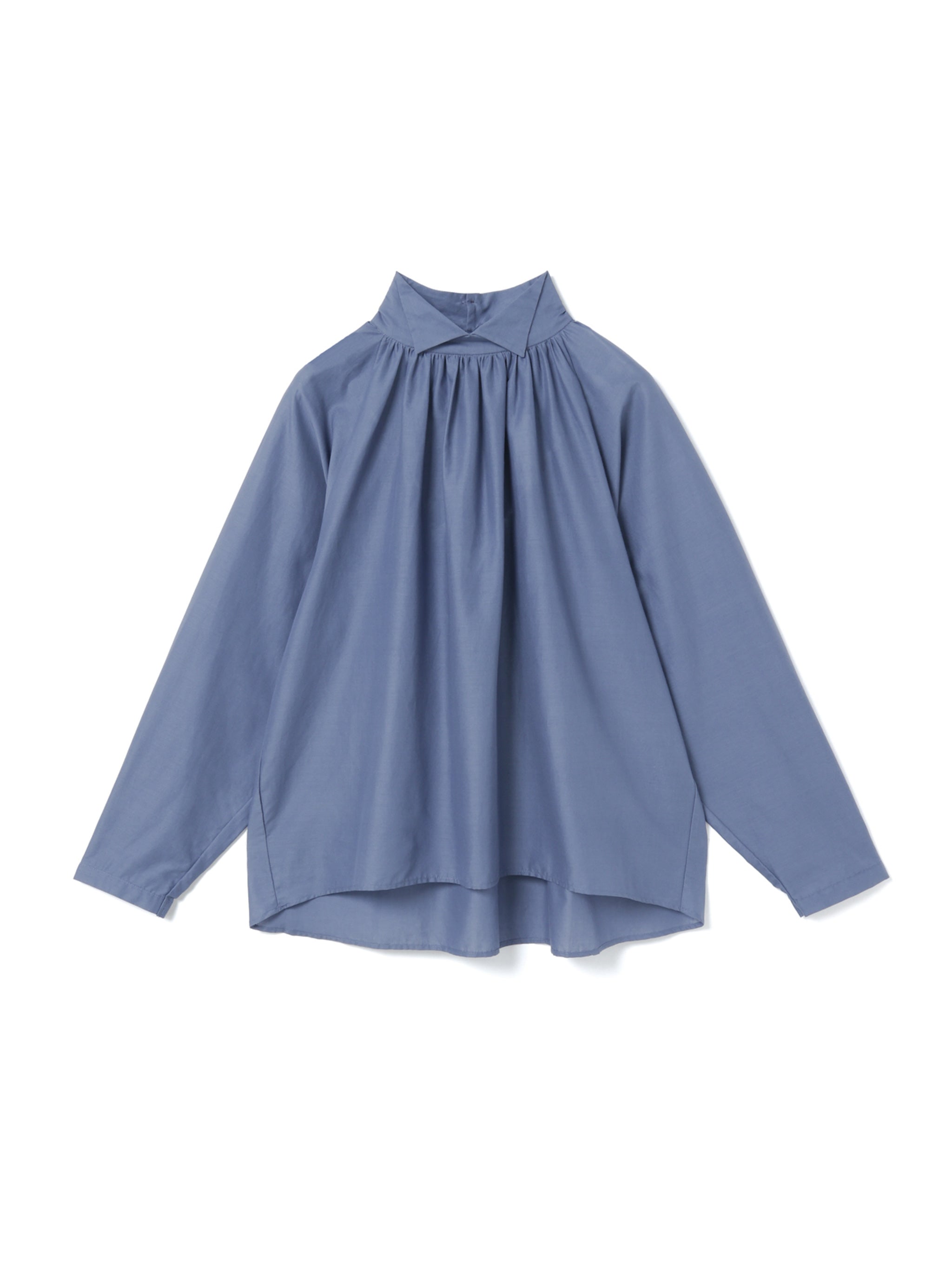 stand shirt collar gathered shirt | 3-230098 – mizuiro ind