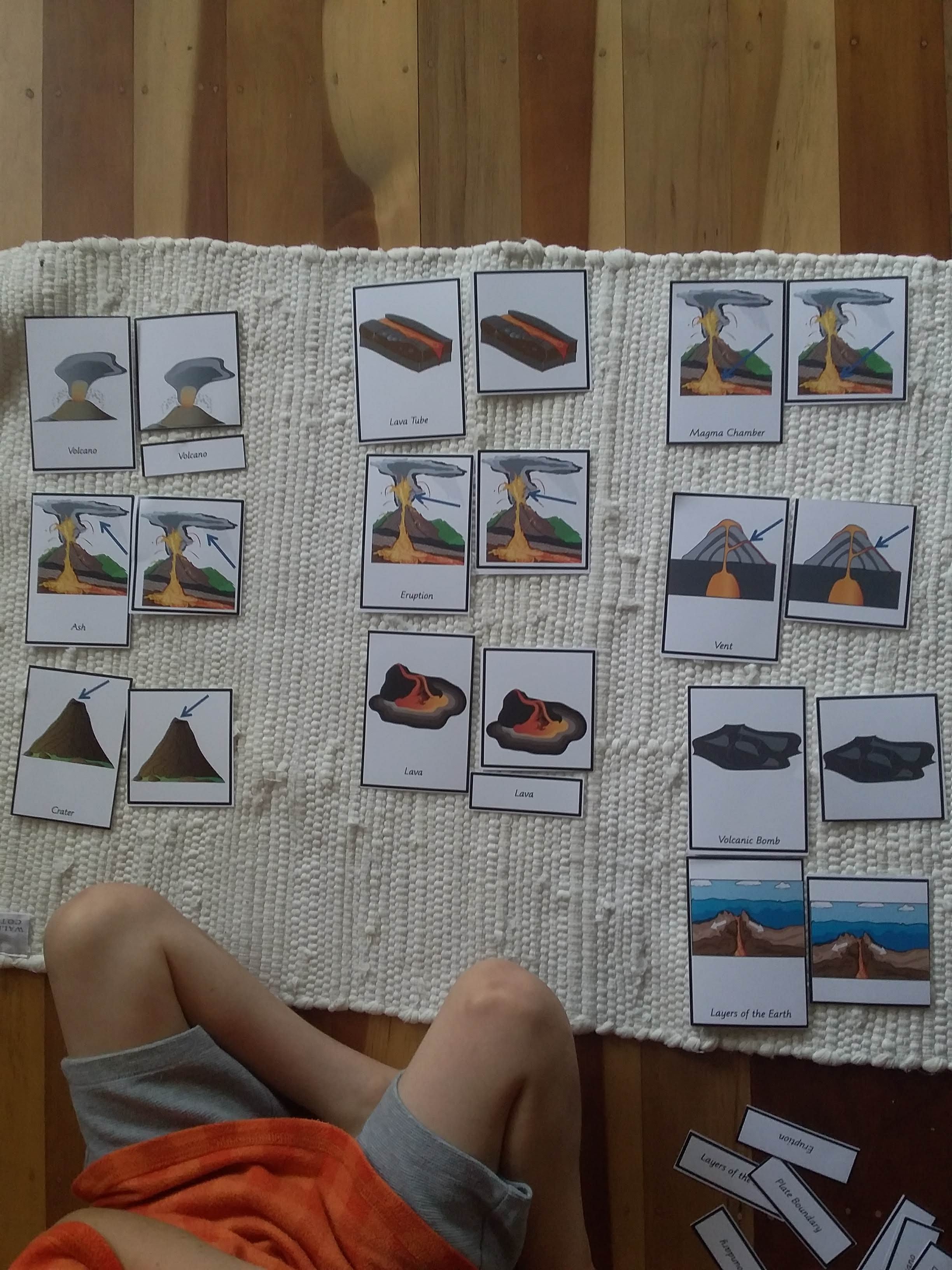 Volcano Vocabulary Cards (geography) (science) (nomenclature