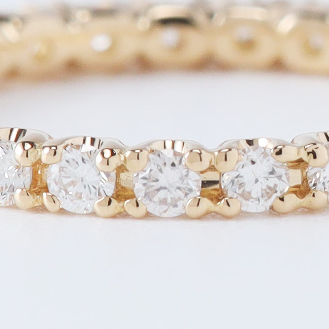 受注生産品】K18ダイヤモンドフルエタニティピンキーリング