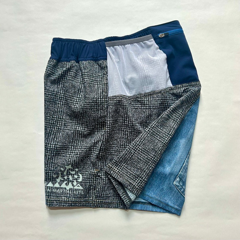 MMA×RYOGEN Racing Run Shorts V2.5（Unisex / Denim×Check）MMA