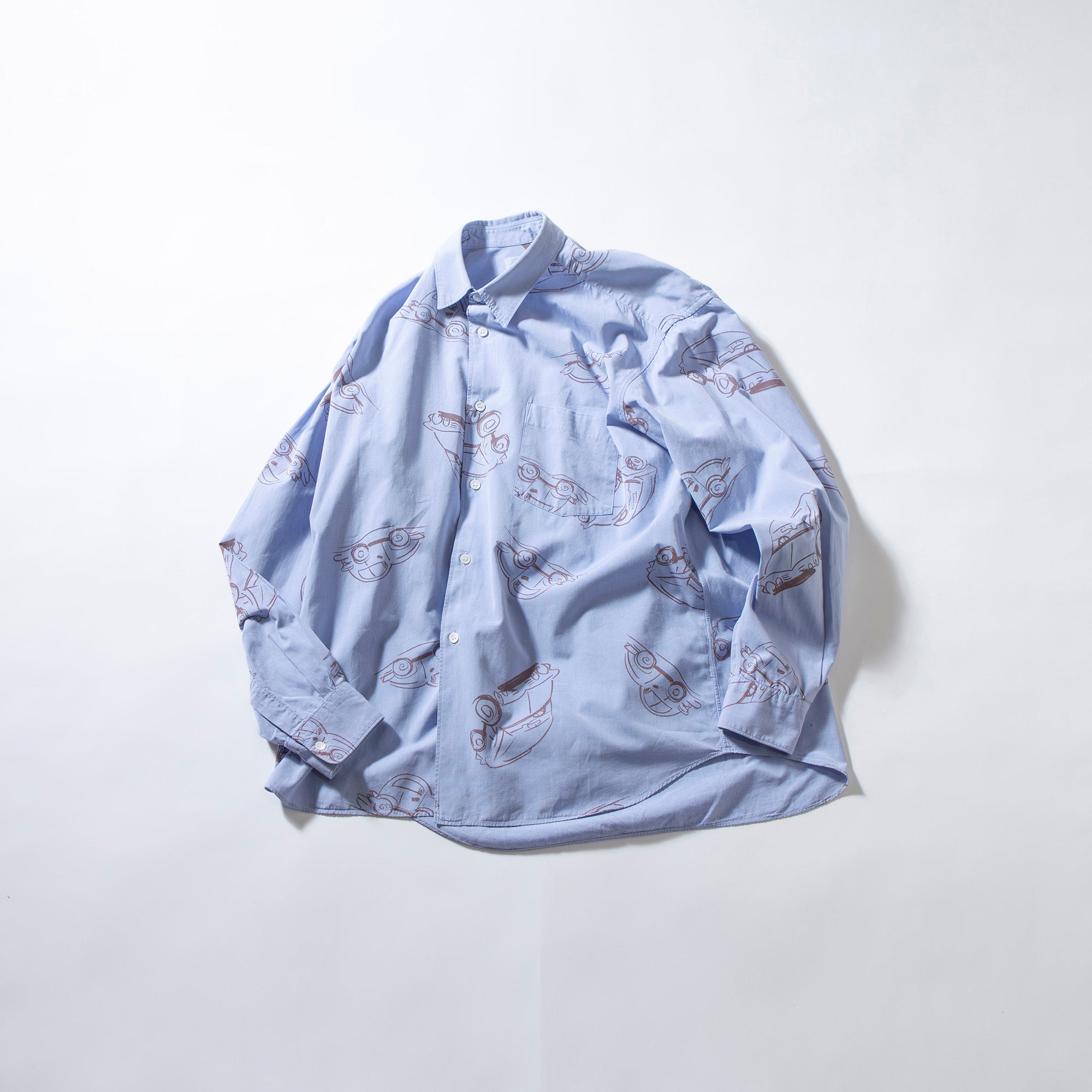 Comme des Garçons Shirt, Long Sleeve, Blue, Size M, Made in France, 90