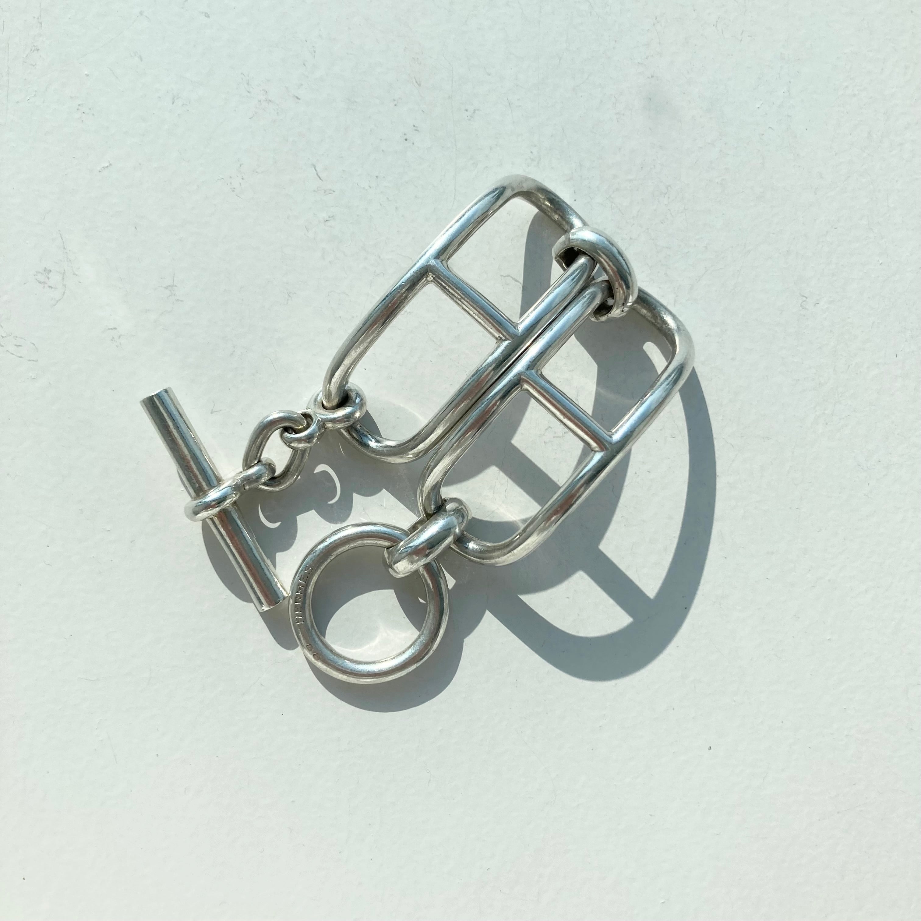 60s HERMES エルメス シェーヌダンクル ブレスレット バングル SV800