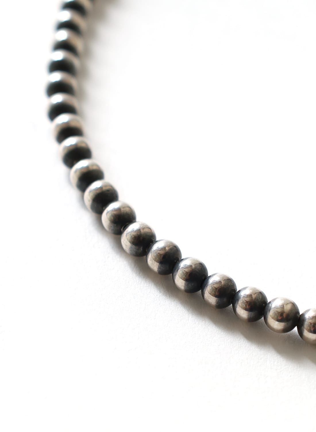 NAVAJO PEARL SILVER NECKLACE 4MM(ナバホパール シルバーネックレス