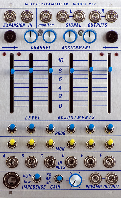 ModularSynthesis - Buchla 207 Mixer/Preamp